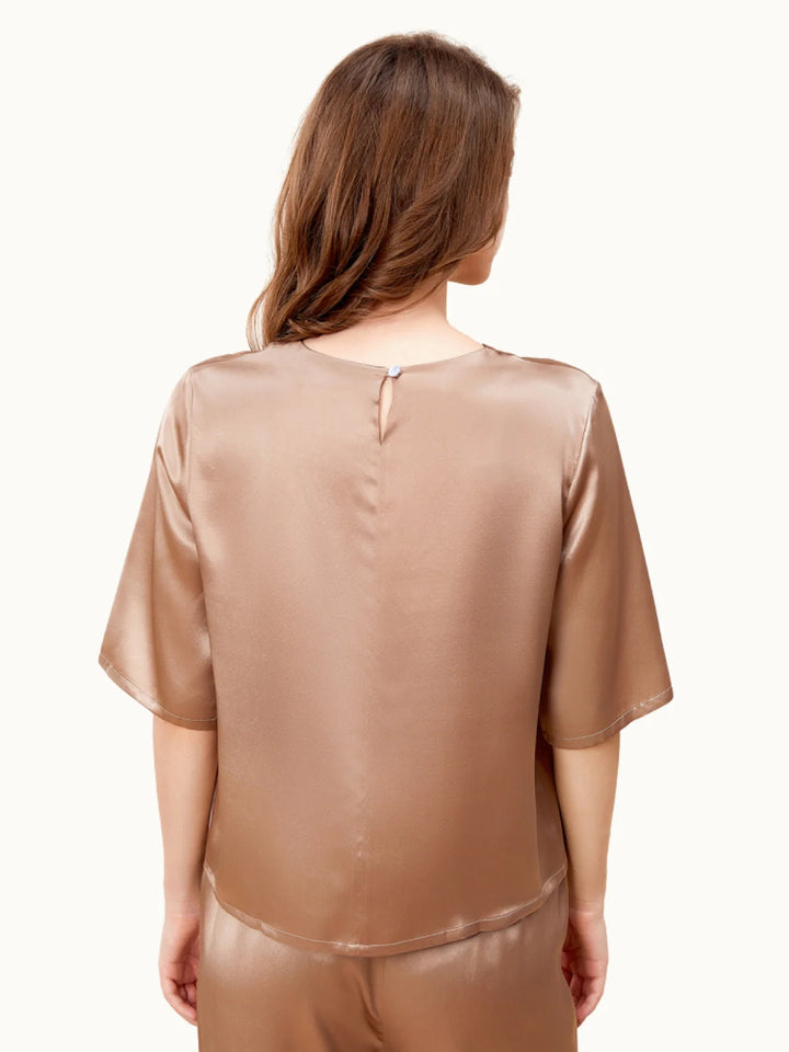 Noroki® - Pullover Pyjama Set aus Seide für Damen