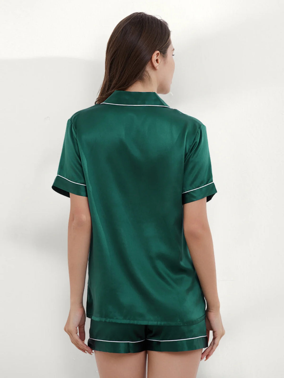 Noroki® - Kurzes Pyjama Set aus Seide für Damen