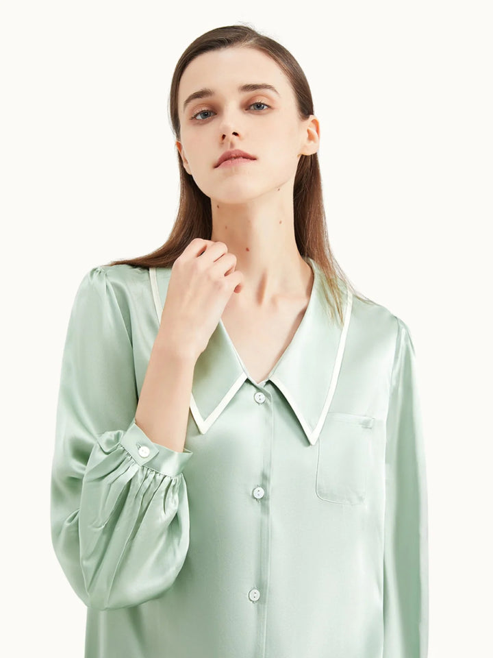 Noroki® - Pyjama Set aus Seide für Damen